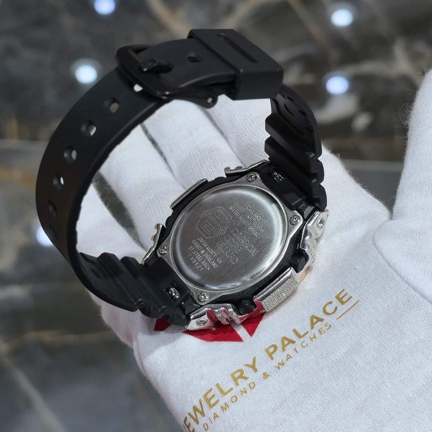 Casio G-Shock S2100  Iced Out Natural Diamond Watch 5CT | Black+ Rose MarkerDial