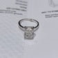 14K Gold 4.34ctw Lab Grown Diamond Radiant Ring E VS1 4.25ct Center Solitaire