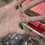 10kt Real Solid Gold Cuban Curb Diamond Cut Chain 5mm