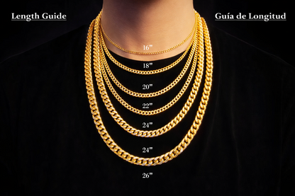 10K Yellow Gold Solid 2mm-6.5mm Curb Cuban Chain Link Necklace Bracelet 7"- 26"