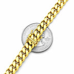 10K Yellow Gold 8mm Miami Cuban Link Necklace Chain or Bracelet, 20"-26"