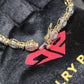 10K Yellow Gold Diamond Baguette Halo Link Bracelet 1.70ctw 7" 6mm Box Clasp