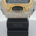 Casio G-Shock 6900 TwoTone Iced Out Natural Diamond Watch 5CT