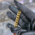 10K Gold Cuban Link Bracelet 9.5mm 9 Inch Solid Yellow Gold Men Women