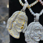 Benjamin Two Face Pendant VVS Moissanite 925 Silver Iced Hip Hop Tennis Necklace