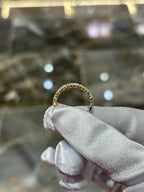 10K Yellow Gold Natural Diamond Cross Ring – 0.50 CTW Religious Band
