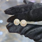 Diamond Earring Studs 10KT Gold 0.62 CTW Natural Baguette Round