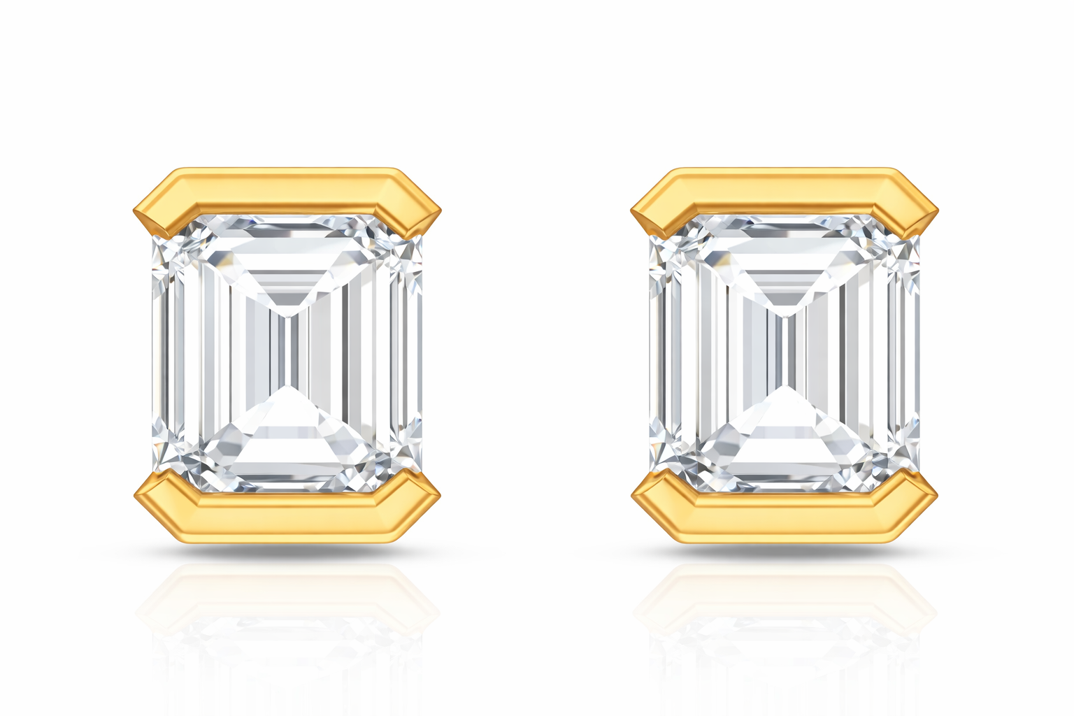 1.00 CTW Diamond Stud Earrings in 14K Gold | Aura Collection by Jewelry Palace