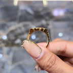 Extra Large Square Dome Nugget Ring Solid Real 10K Yellow Gold All Sizes