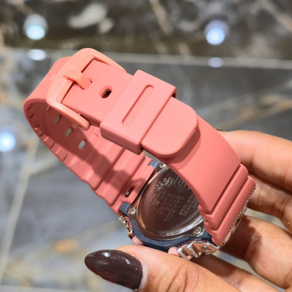 Casio G-Shock Shocking Pink S2100BA Iced Out Diamond Watch 5CT