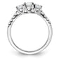 2.25 Ct Round 14K White Gold 3-Stone Created Diamond Engagement Wedding Ring