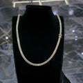 Real 10K Yellow Gold 6.03 CT Diamond Tennis Chain 22" Mens Baguette Necklace 4MM