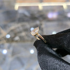 14K Gold 2.01ctw Lab Grown Diamond Pear Cut Ring F VS2 Solitaire Jewelry Palace