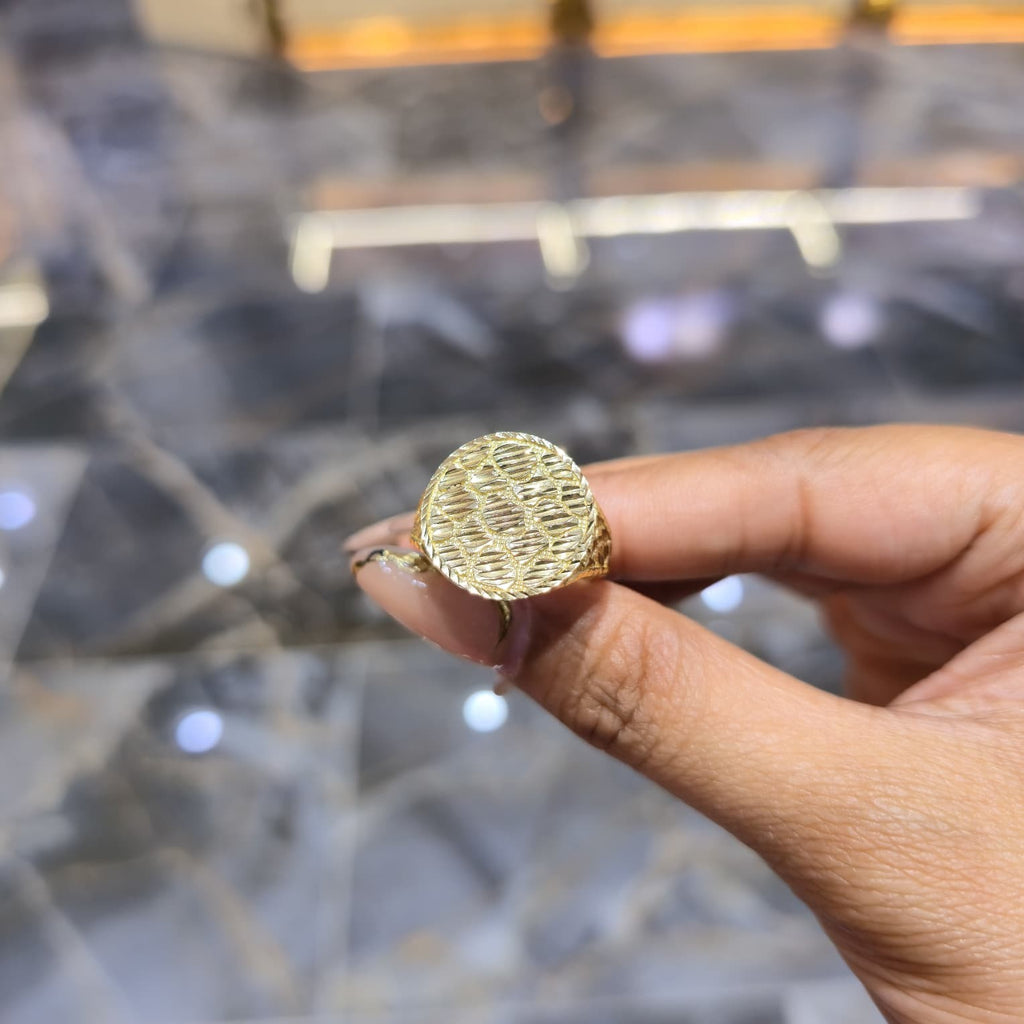 Gold mens Nugget ring round ball 10k solid size 11 ask 8 9 10 12 13