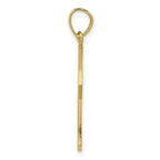 10k Yellow Gold Solid & Textured Reversible Passion Cross w/ Jesus Face Pendant