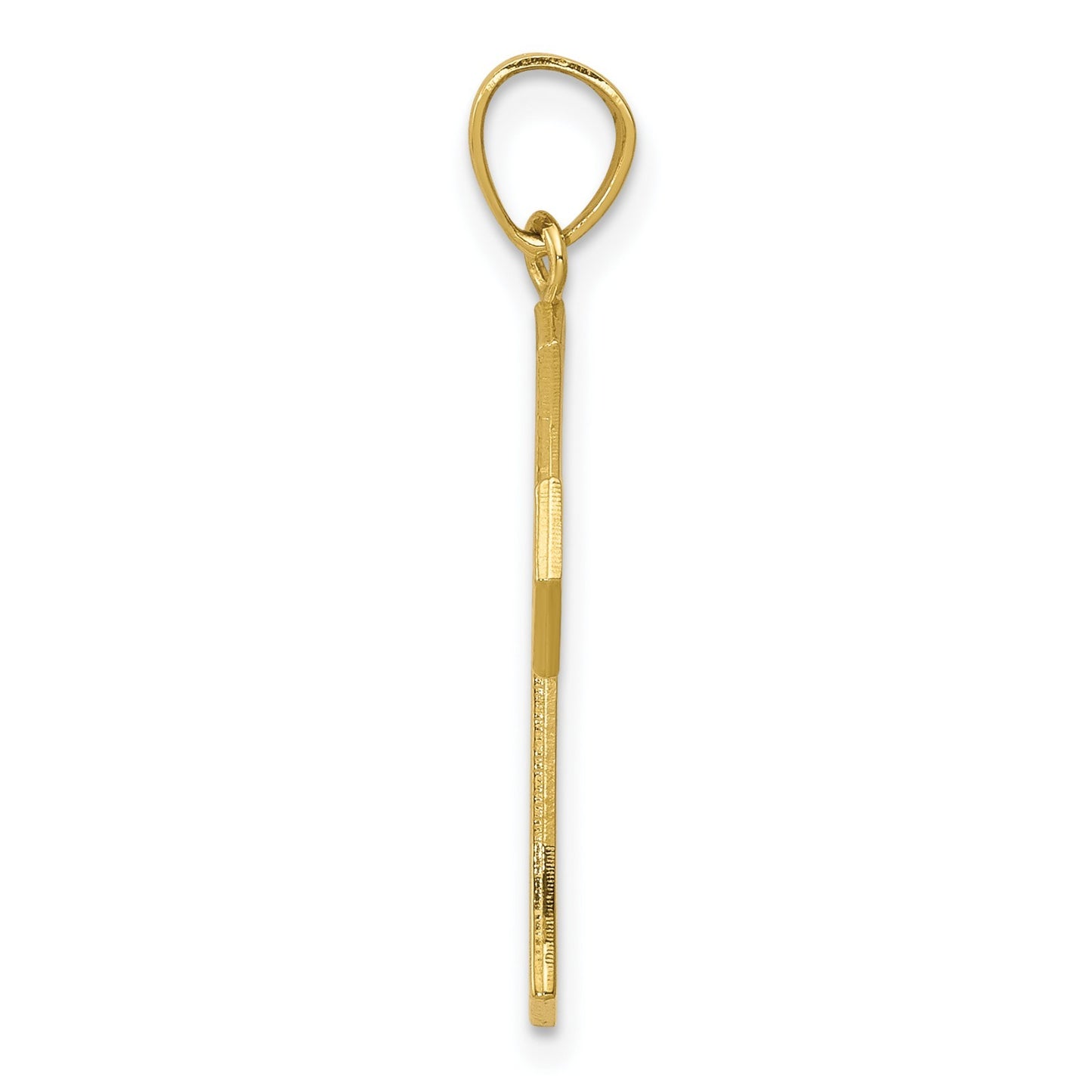 10k Yellow Gold Solid & Textured Reversible Passion Cross w/ Jesus Face Pendant