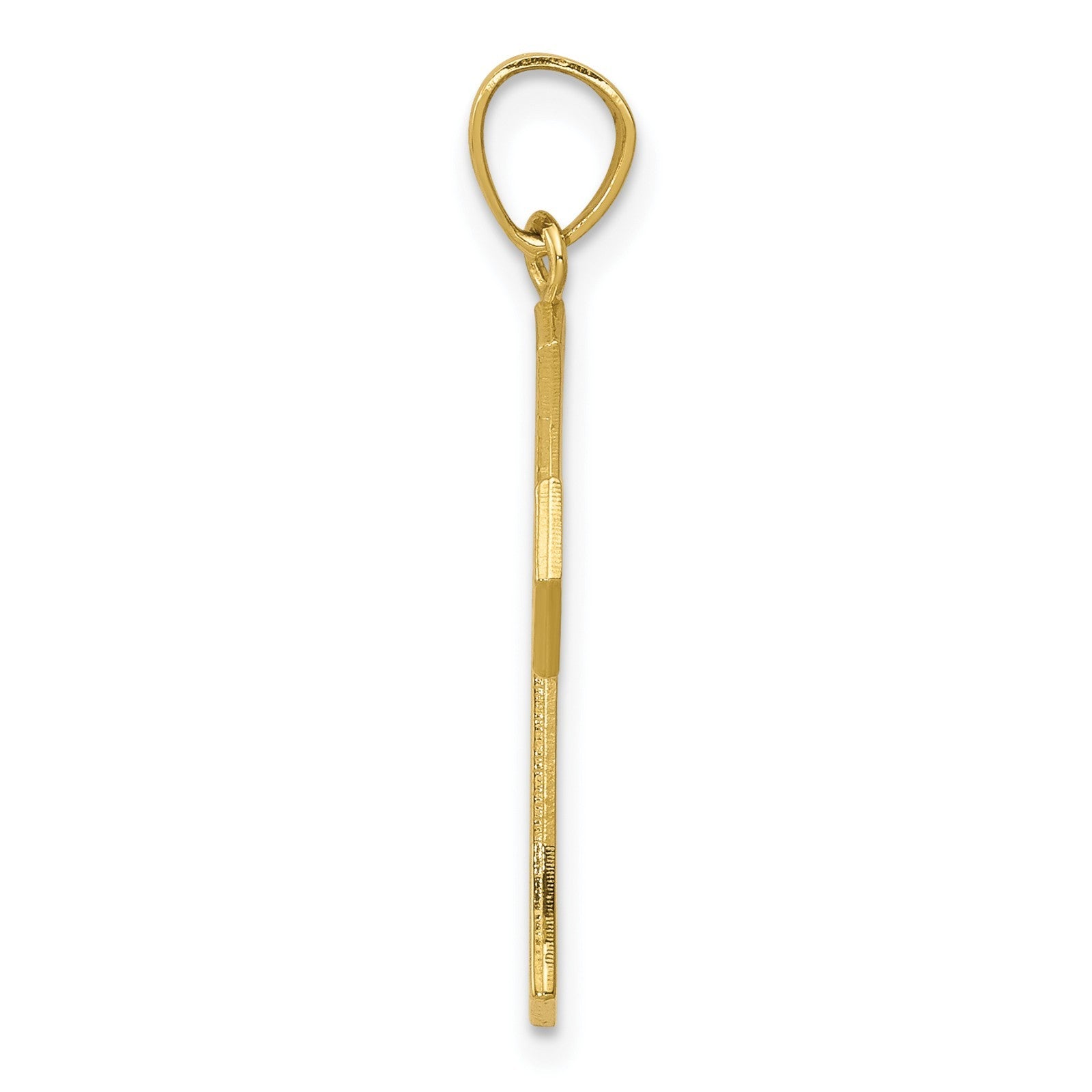 10k Yellow Gold Solid & Textured Reversible Passion Cross w/ Jesus Face Pendant