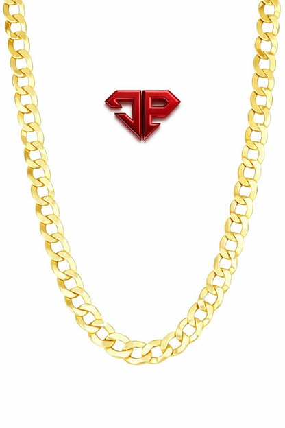 10K Yellow Gold Solid 2mm-6.5mm Curb Cuban Chain Link Necklace Bracelet 7"- 26"