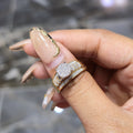 10K Gold Cinderella Dome Wedding Engagement Ring 0.50 CTW Natural Diamonds