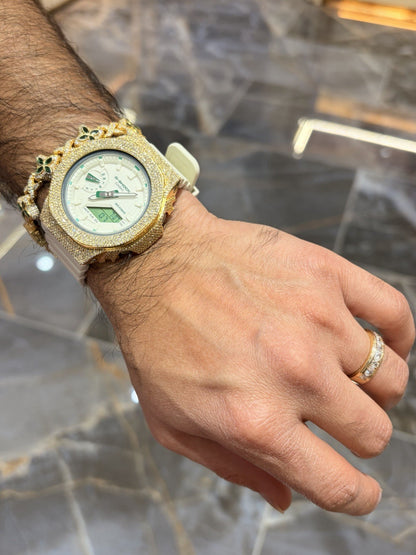 Casio G-Shock S2100  Iced Out Natural Diamond Watch 5CT