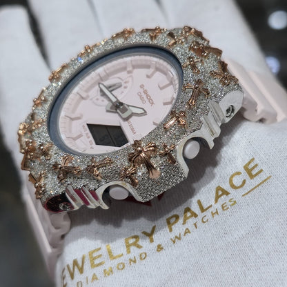 Authentic Diamond G-SHOCK GA-2100 Watch Cross Bezel | 5.00 CTW Natural Diamonds