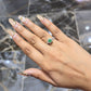 Jewelry Palace 14k Yellow Gold Emerald and 1/2CT TDW Diamond Halo  Ring