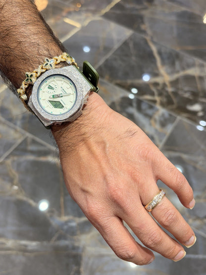 Casio G-Shock S2100  Iced Out Natural Diamond Watch 5CT