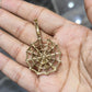 10k Solid Gold 1.87 Carat Spider Den Web Natural Diamond Pendant