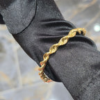 10K Gold Rope Chain Bracelet 5.5mm 8 Inch Solid Yellow Gold Men Women