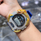 Casio G-Shock Dragon (Blue) 6900 Iced Out Diamond Watch 5 CTW