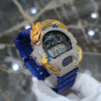 Casio G-Shock Dragon (Blue) 6900 Iced Out Diamond Watch 5 CTW
