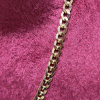 Real 10K Gold Cuban Curb Chain 4mm 20" w/ Basketball Pendant Charm Combo DEAL