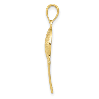 10K Solid Yellow Gold Basketball Hoop Pendant 1.2g Real Gold Charm
