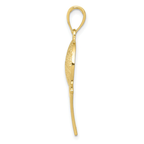 10K Solid Yellow Gold Basketball Hoop Pendant 1.2g Real Gold Charm