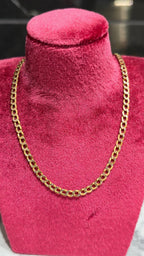 10K Yellow Gold 3.5mm Diamond Cut Cuban Chain 18" – Solid Gold Necklace