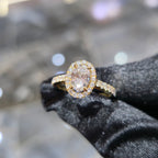 14K Yellow Gold Lab Grown Diamond Ring 1.00 ct Center Women Fine Jewellery