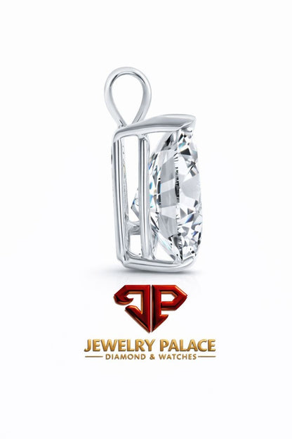 IGI F/VS 1 Ct Pear Lab Created Grown Diamond Pendant Necklace 14K White Gold 18"