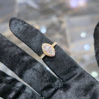 10KT Gold Lab Grown Diamond Marquise Ring 1.40ct Center 2.63ctw Total