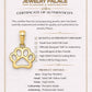 Real 10kt Yellow Gold Dog Paw Pendant