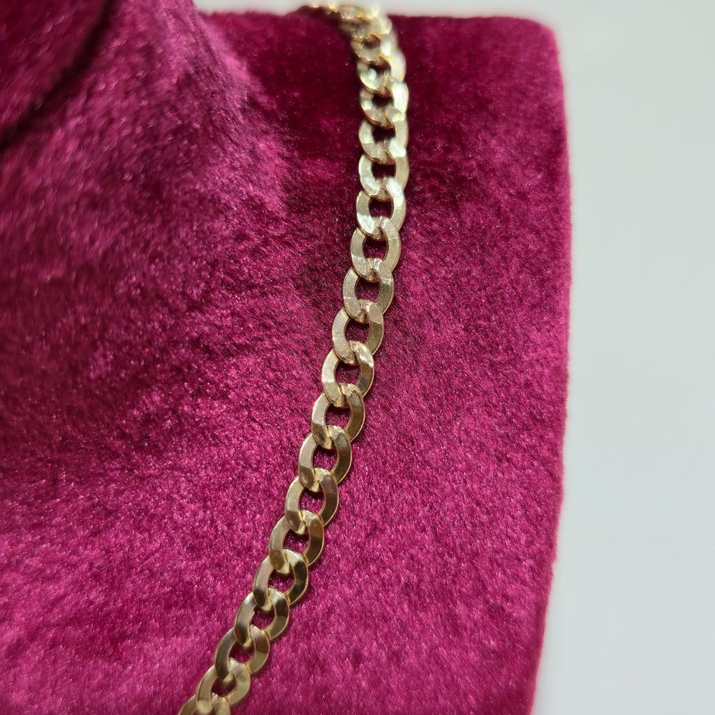 Real 10K Gold Cuban Curb Chain 4mm 20" w/Jesus Head Pendant Charm Combo Set DEAL