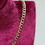 Real 10K Gold Cuban Curb Chain 4mm 20" w/Jesus Head Pendant Charm Combo Set DEAL