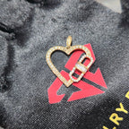 10K Gold Diamond Heart Pendant 0.10ctw Elegant Everyday Jewelry Gift 1 Inch