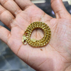 10K Yellow Gold Franco Chain Bracelet 5mm – Solid Box Square Wheat Link, 8” Unis