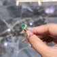 Jewelry Palace 14k Yellow Gold Emerald and 1/2CT TDW Diamond Halo  Ring