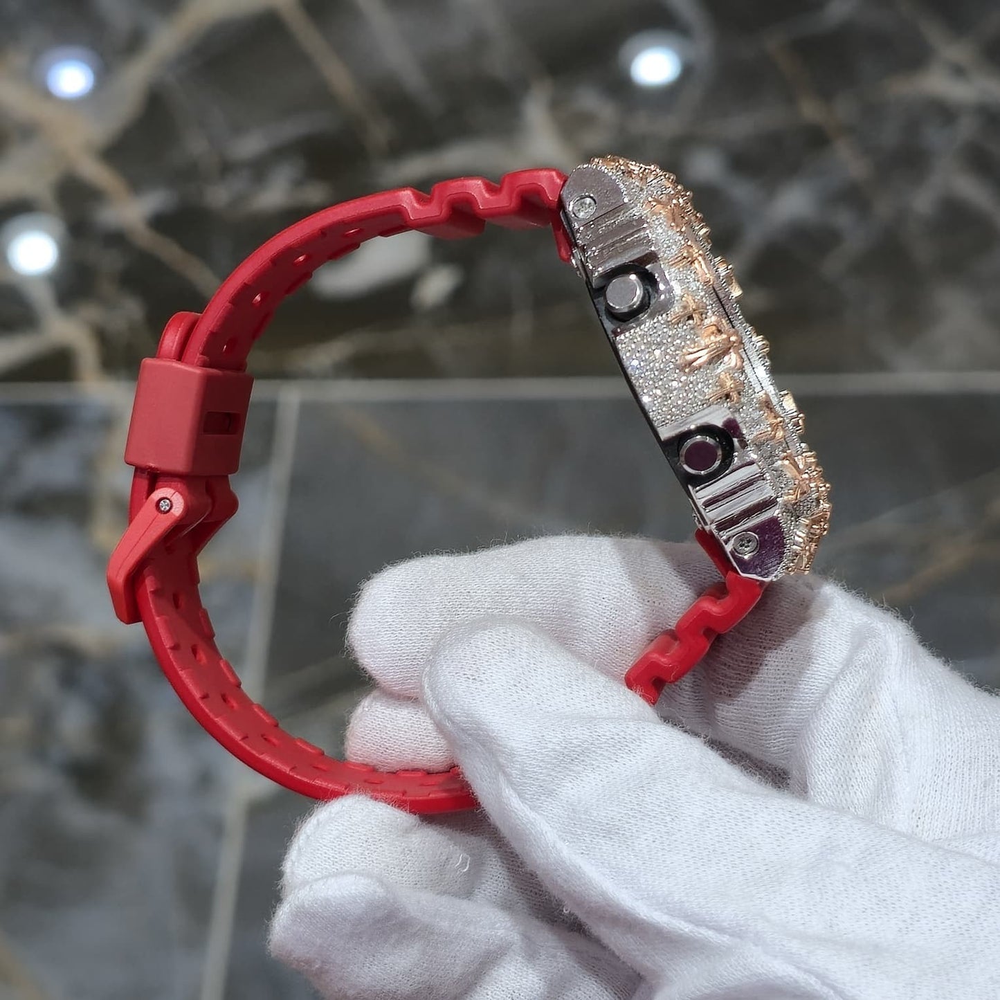 Diamond G-SHOCK GA2100 Watch Cross Bezel | 5.00 CTW Natural Diamonds