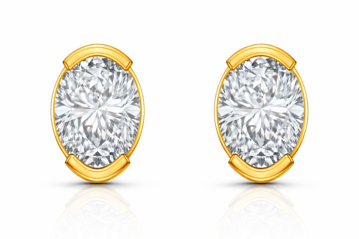1.00 CTW Diamond Stud Earrings in 14K Gold | Aura Collection by Jewelry Palace