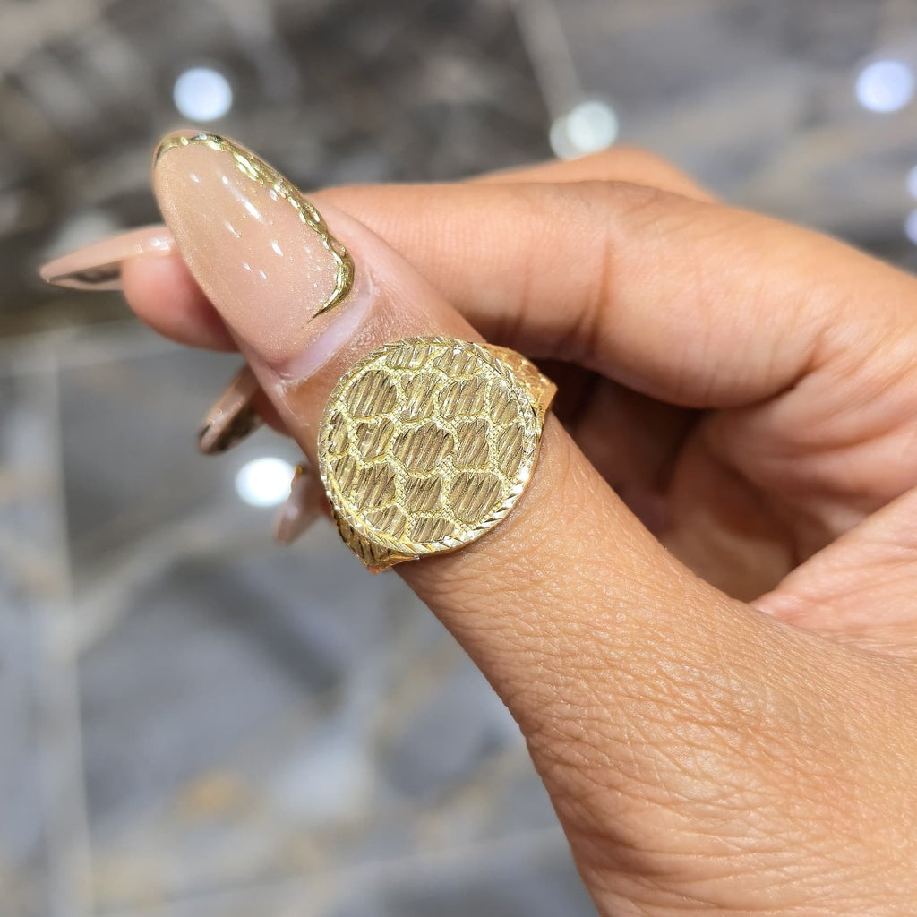 Gold mens Nugget ring round ball 10k solid size 11 ask 8 9 10 12 13