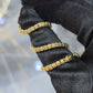 10K Yellow Gold Diamond Cut Ice Chain Bracelet Women 8 Inch 3.20mm