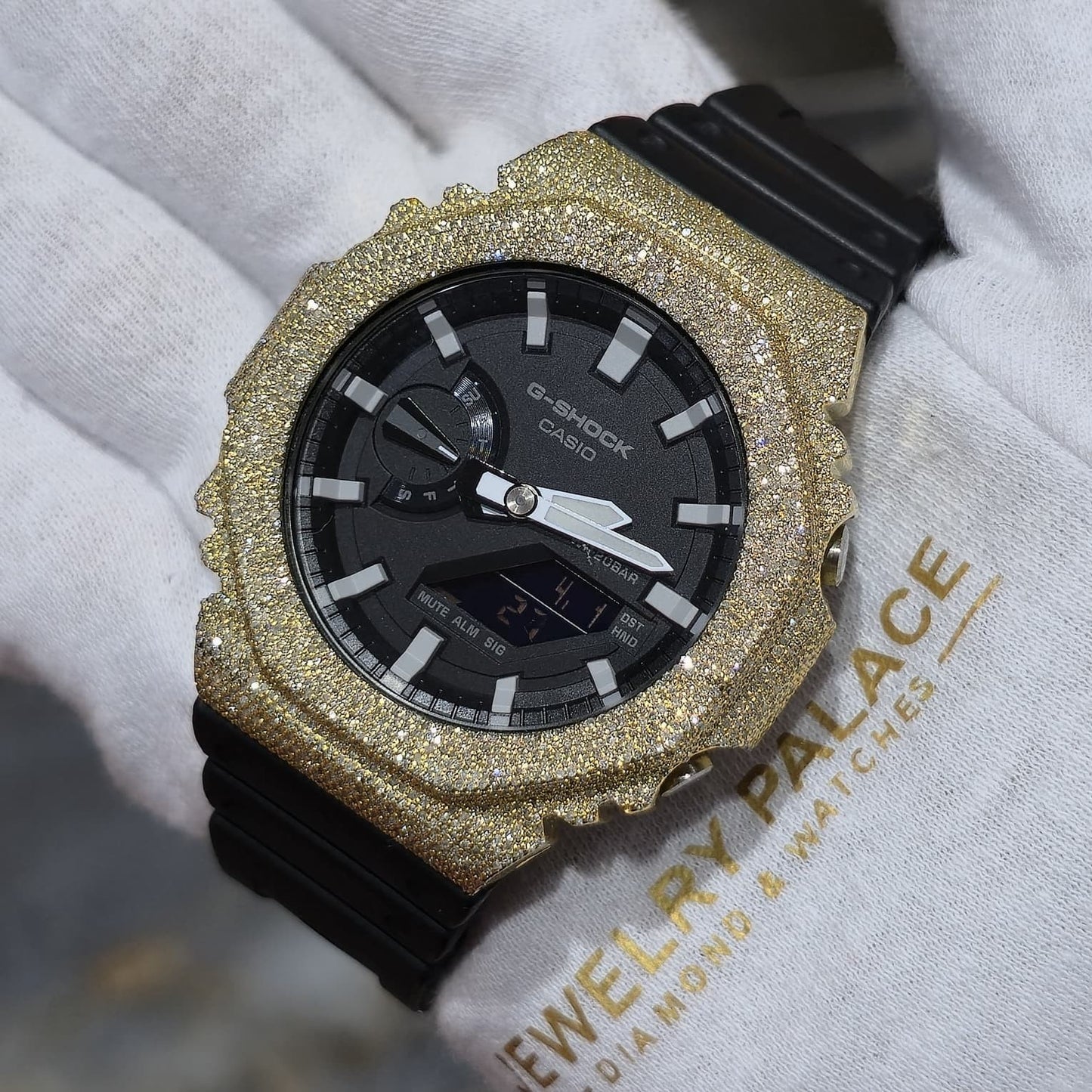 G-Shock GA2100-1A Black Dial Diamond Watch, 6.00ct