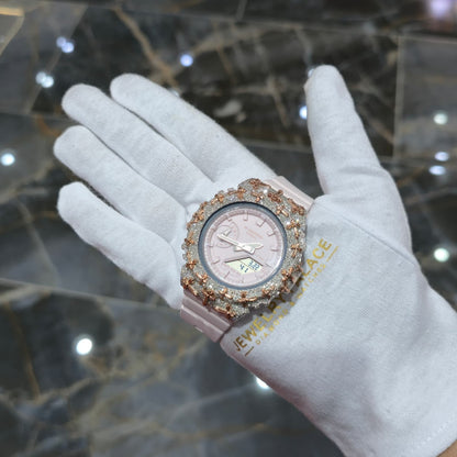 Authentic Diamond G-SHOCK GA-2100 Watch Cross Bezel | 5.00 CTW Natural Diamonds